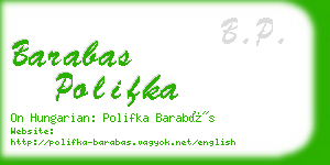 barabas polifka business card